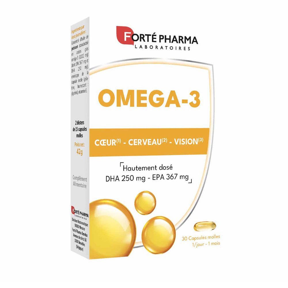 Forté Pharma Omega-3 DHA 250 mg EPA 367 mg 30 capsules