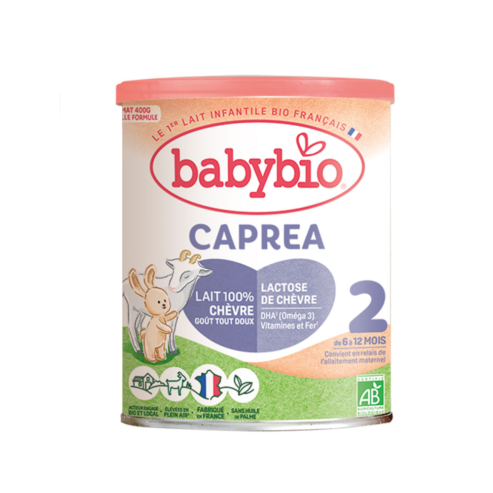 Babybio Baby Milks Caprea 2 organic goat milk powder suitable from 6 to 12 months 400 g