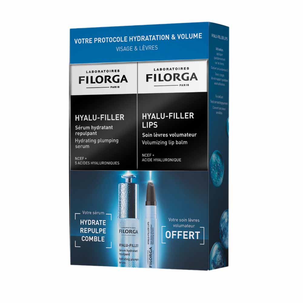 Filorga Hyalu-Filler Hydration and Volume Protocol Gift Set Serum 30 ml + Lips 4 g Free