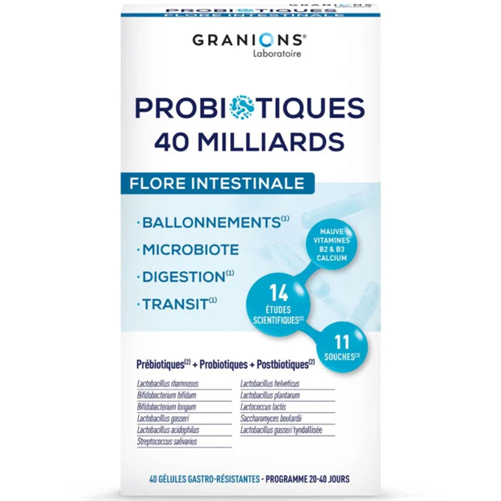 Granions Intestinal Flora Probiotics 40 capsules