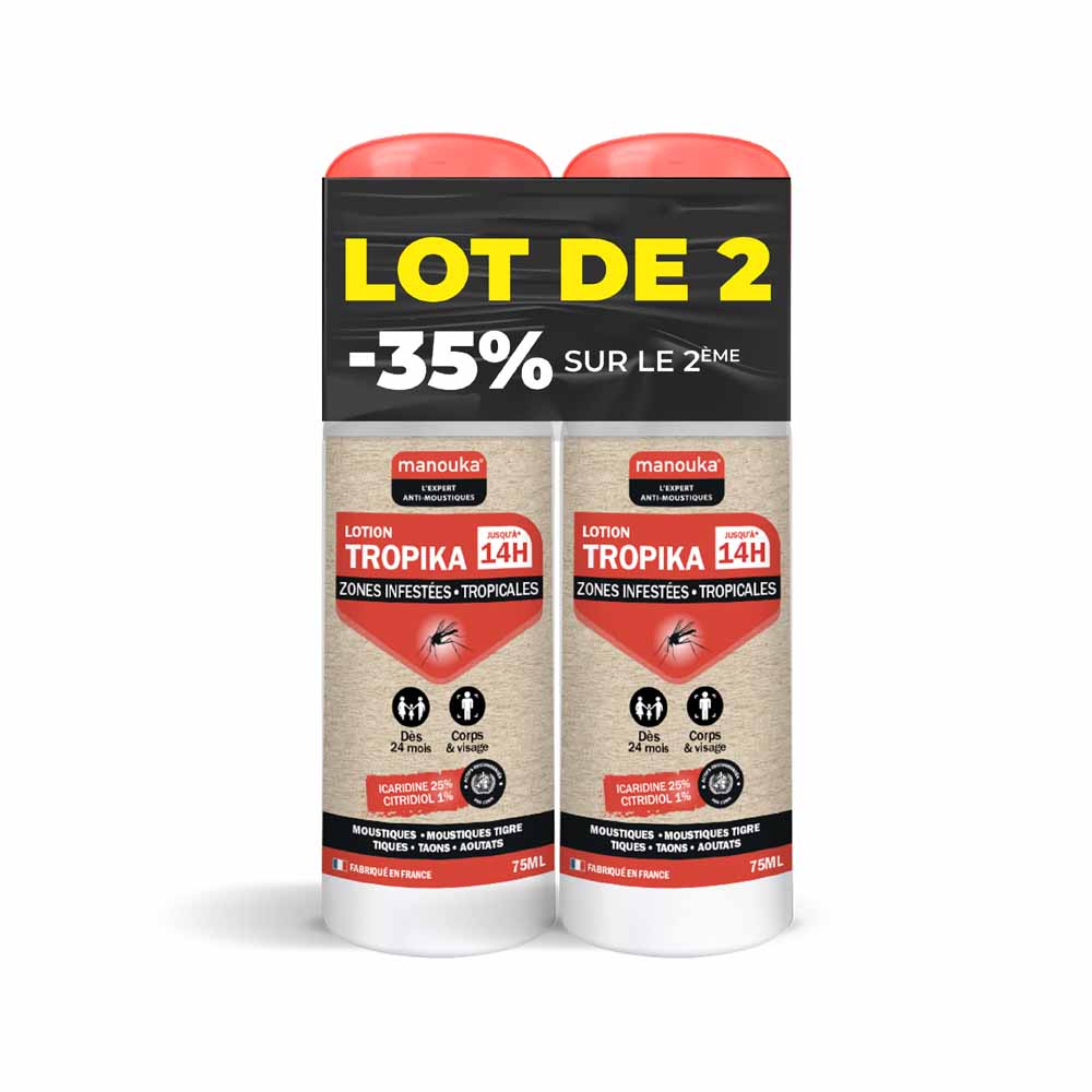 Manouka Tropika repellent spray for adults all zones 2 x 75 ml