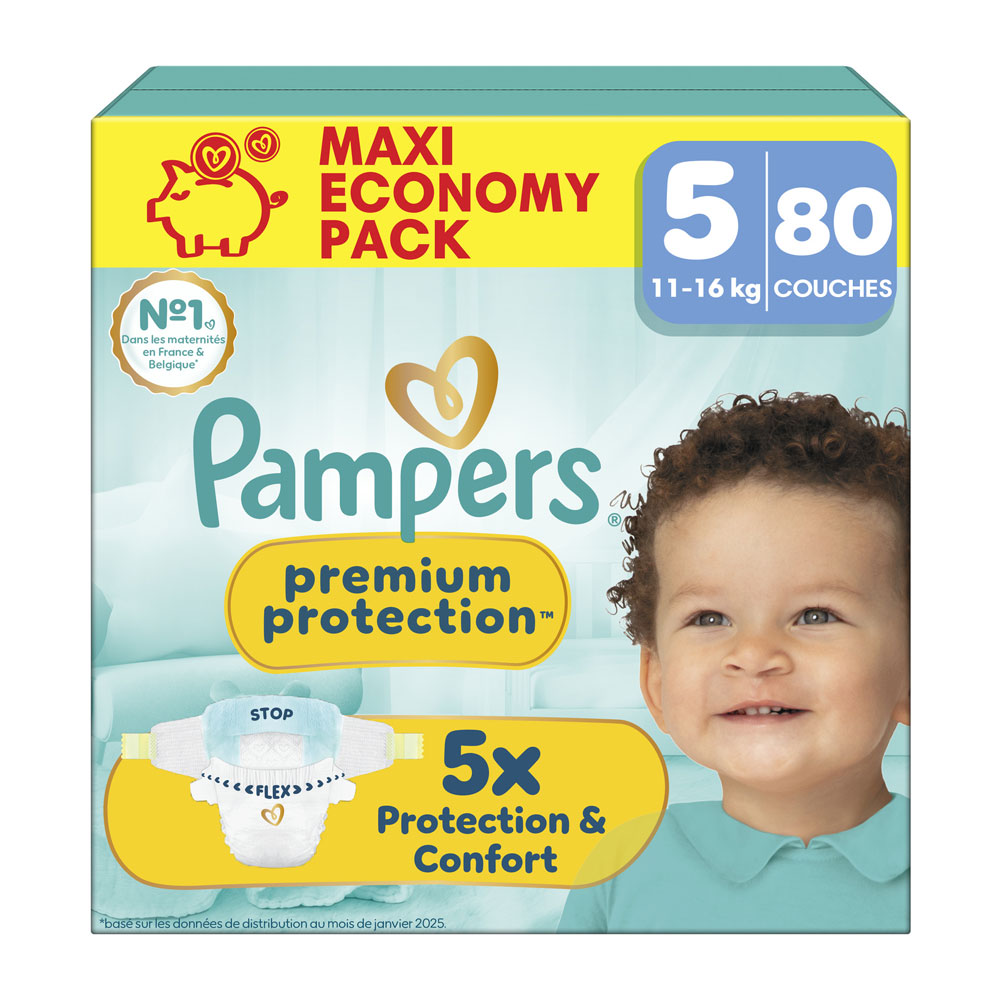 Pampers Premium Size 5 Nappies (11-16 kg) 80 units