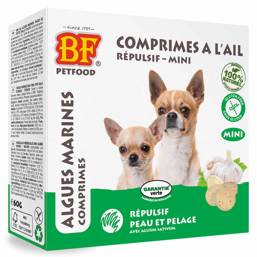 Biofood BF Petfood Garlic repellent for dogs skin and coat mini marine algae 100 tablets