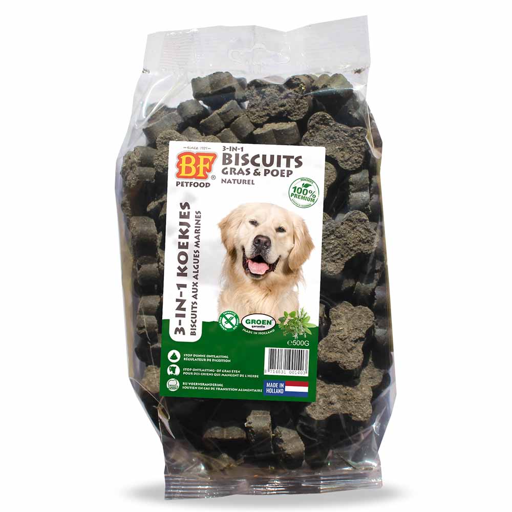 Biofood BF Petfood 3 In1 Dog Biscuits With Sea Weed 500g