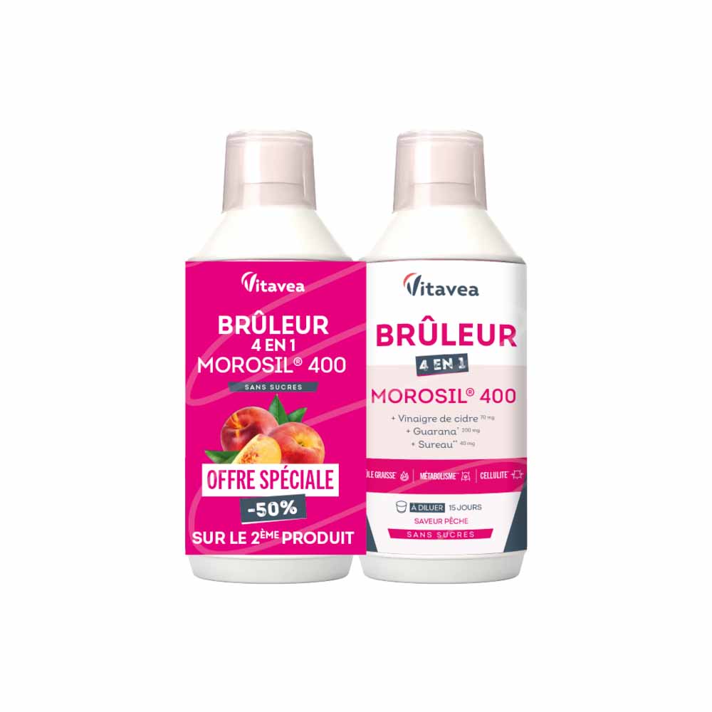 Vitavea Santé Morosil fat burner Fat Burner Cellulite Metabolism Peach Flavour 2x500 ml