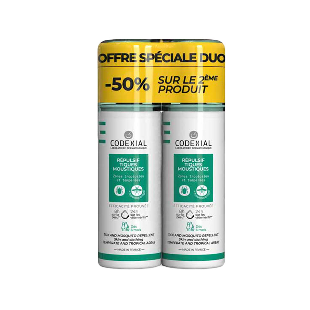 ENO Laboratoire Codexial Anti-pique Tick and Mosquito Repellents From 6 Months 2x75ml