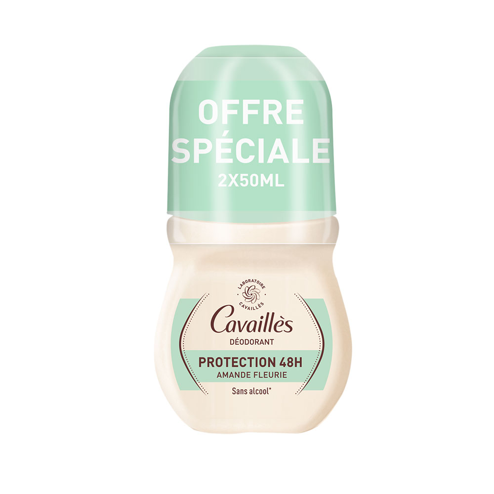 Cavaillès Dermato Déodorant Roll-On 48H Sensitive skin 2x50ml