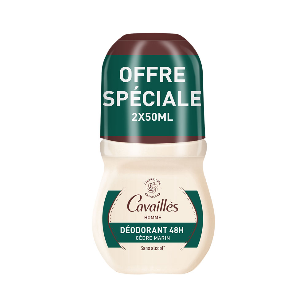 Cavaillès Dermato L'Homme 48H Roll On Deodorants 2x50ml