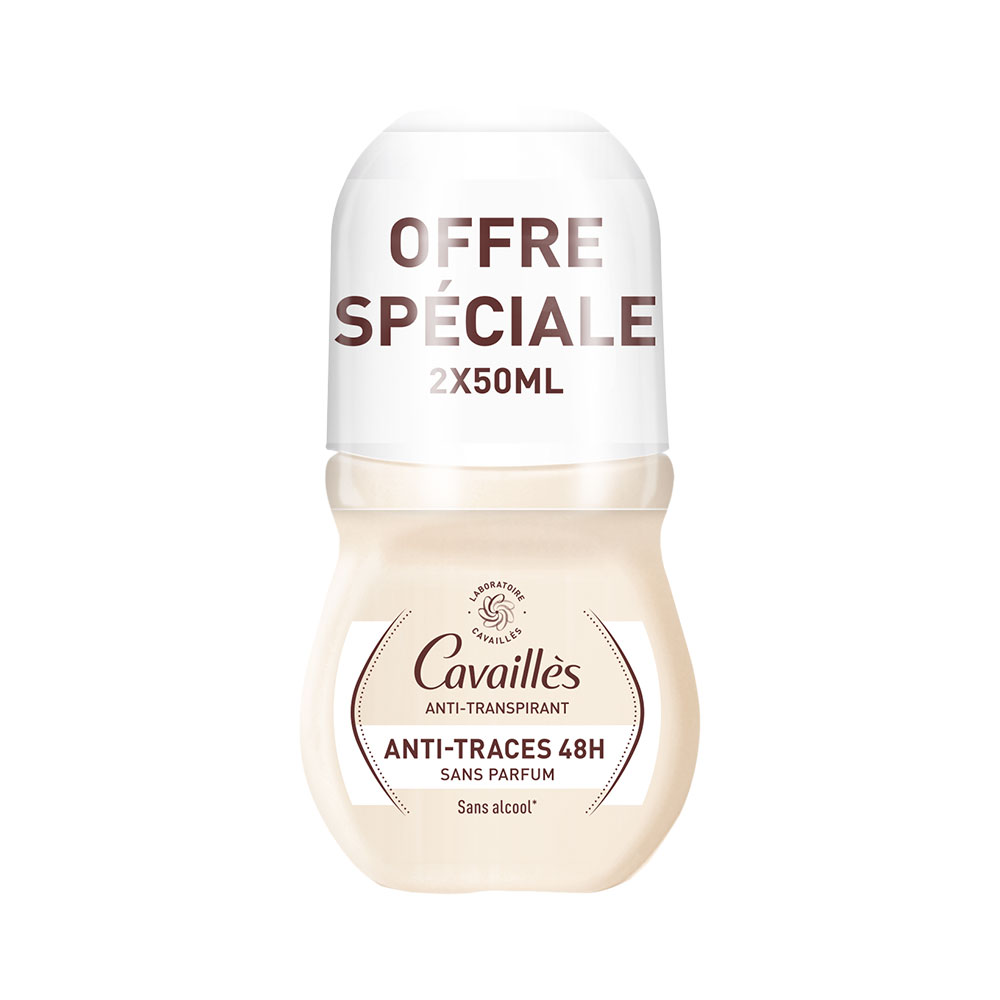 Cavaillès Absorb + Anti-Perspirant Roll-on Deodorant 48h 2x50ml