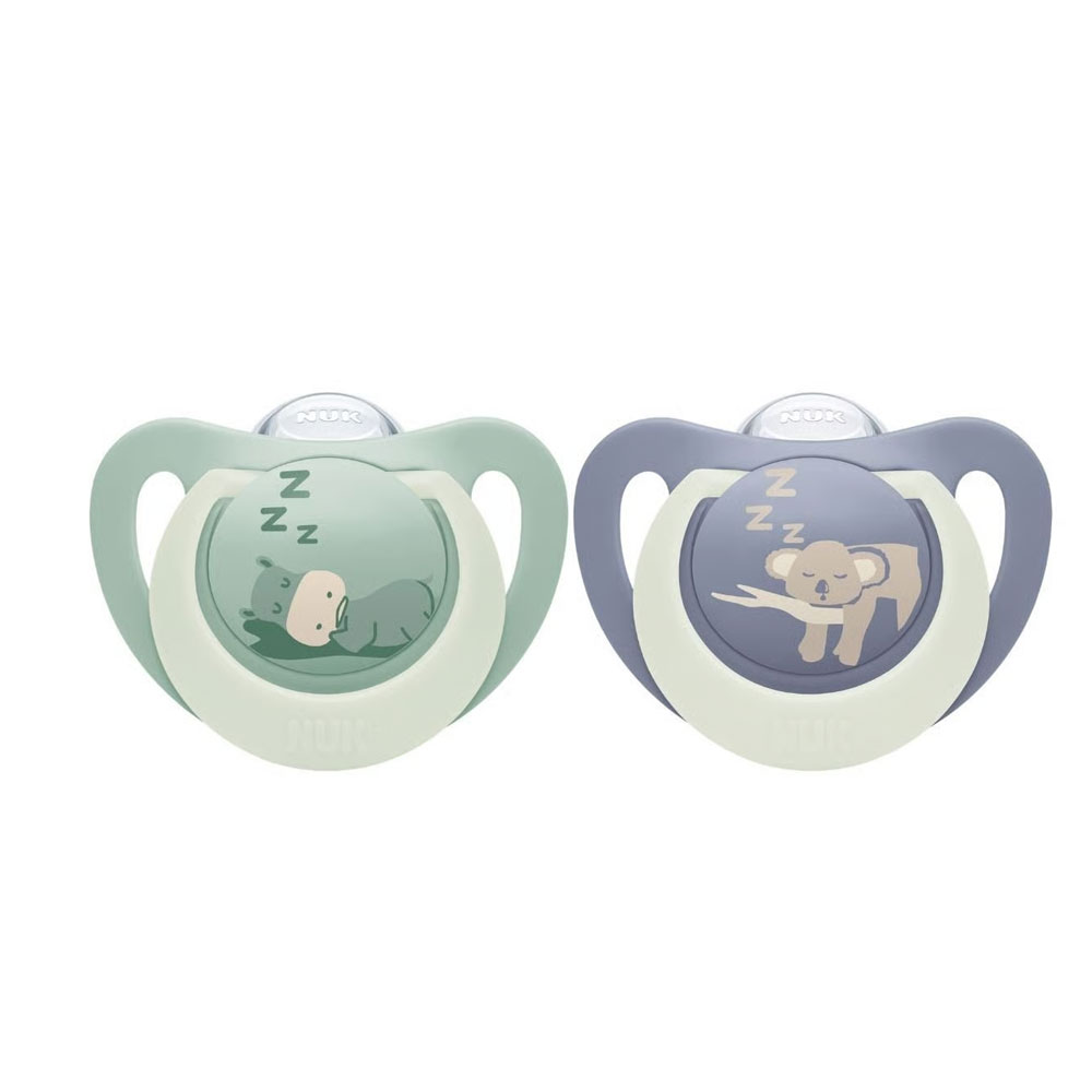Nuk Starlight Physiological soothers suitable for 6–18 months 2 x