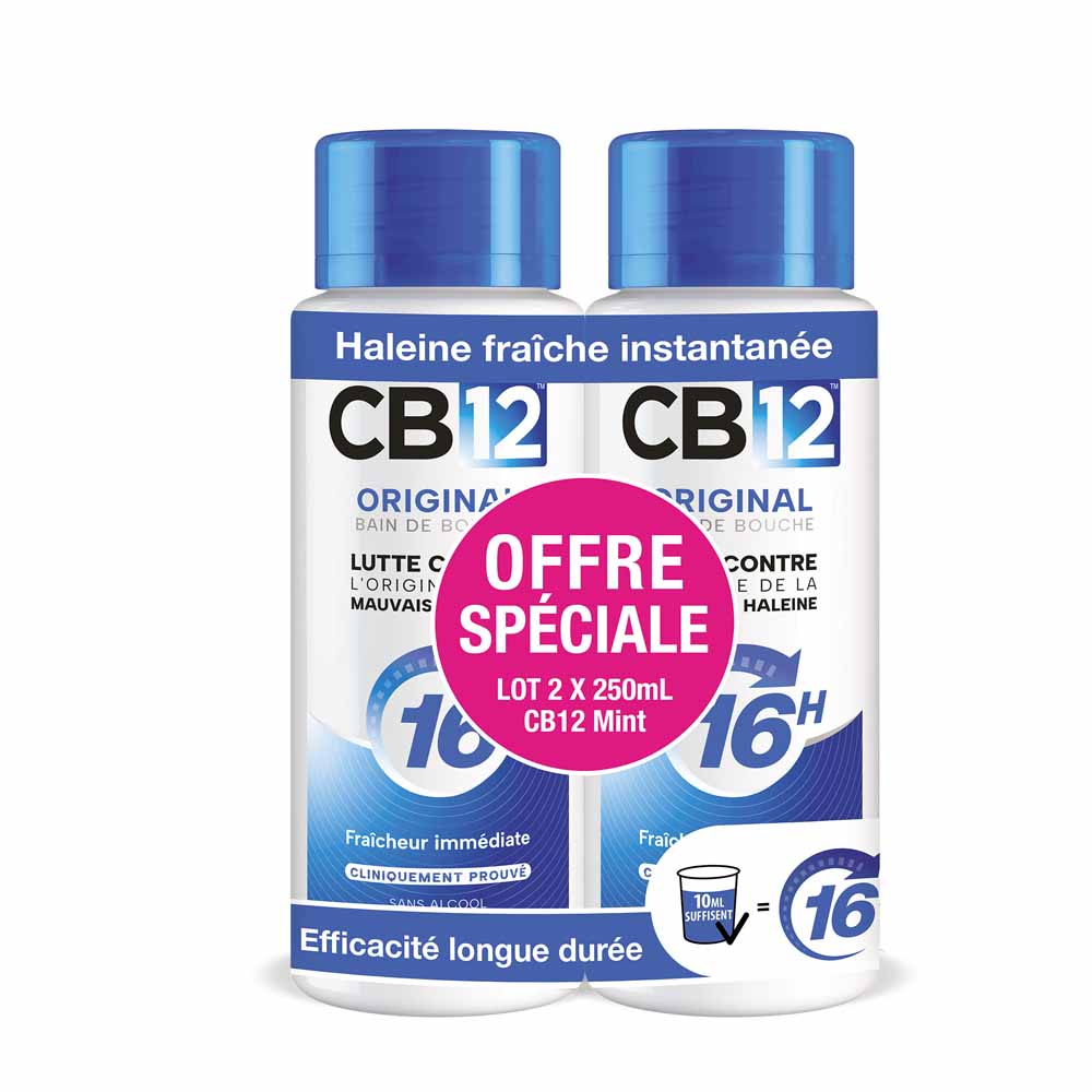 Cb12 Alcohol-free mouthwash mint flavour 2 x 250 ml