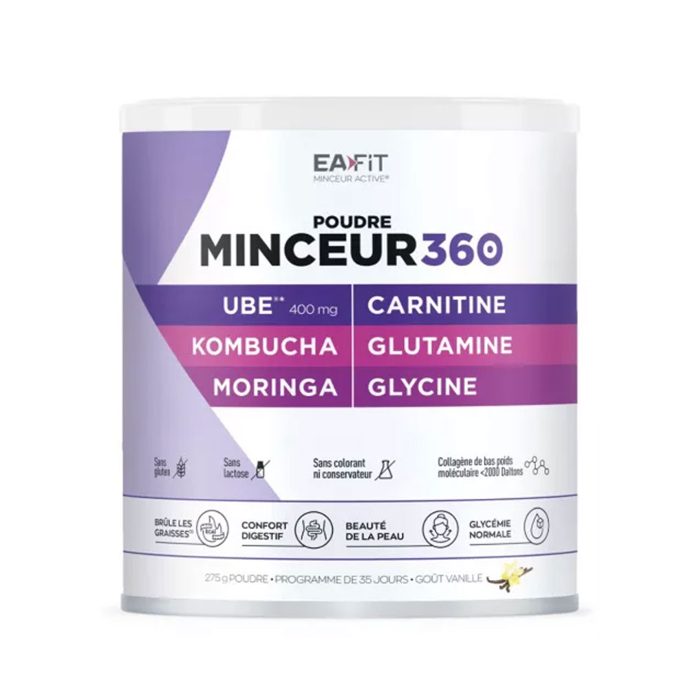 Eafit 360 slimming powder with Ube, Kombucha and Moringa vanilla flavour 275 g