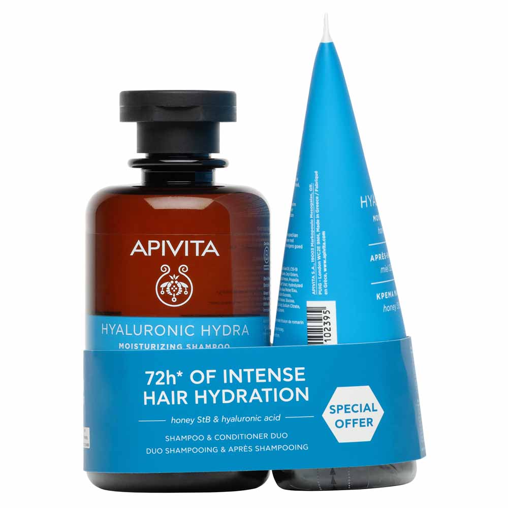 Apivita Hyaluronic Hydra Hydrating shampoo and conditioner duo