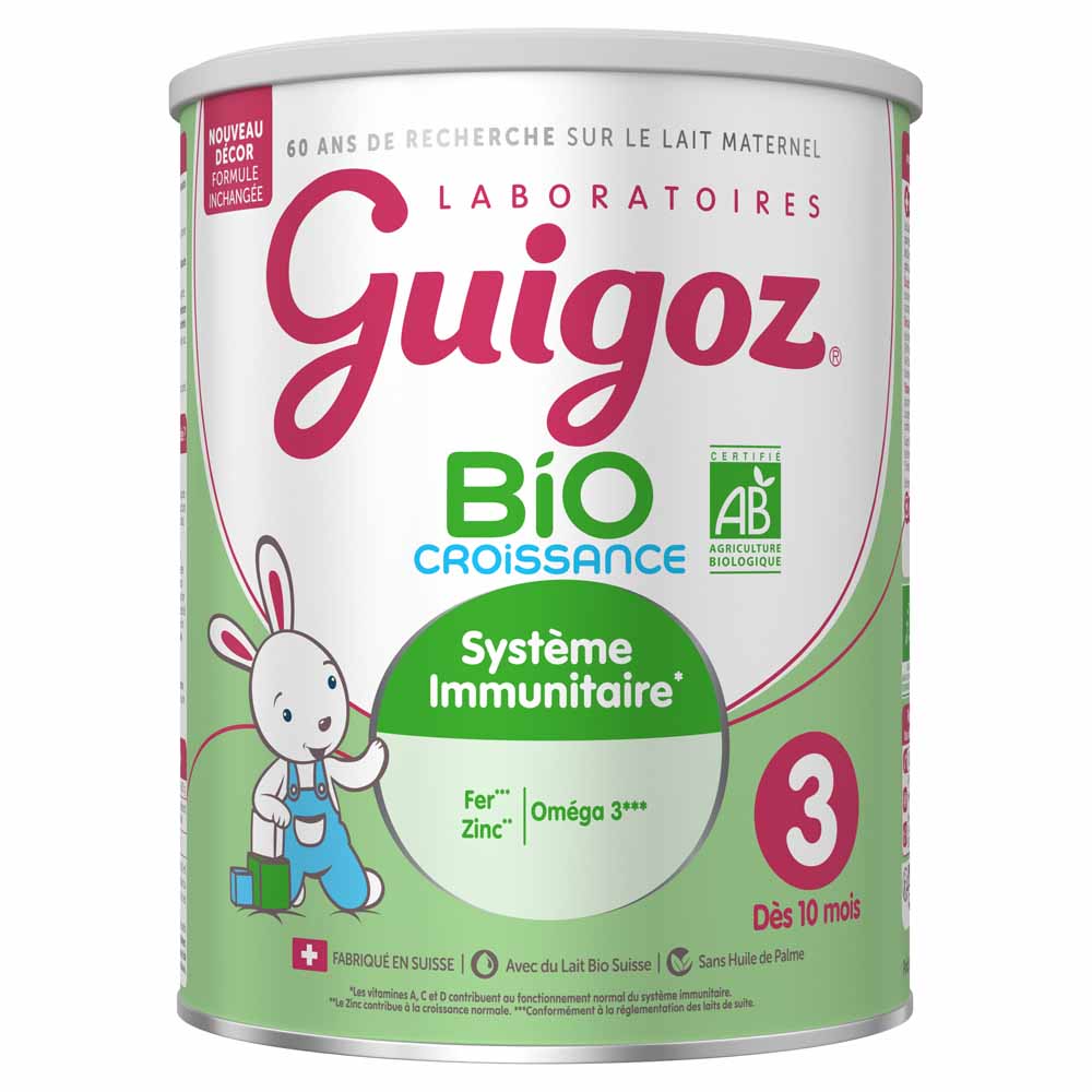 Guigoz Organic Growth milk powder 3 from 10 months to 3 years 800 g