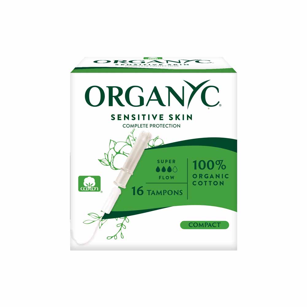 Organyc Organic Tampons Super Compact Applicator X16 x16