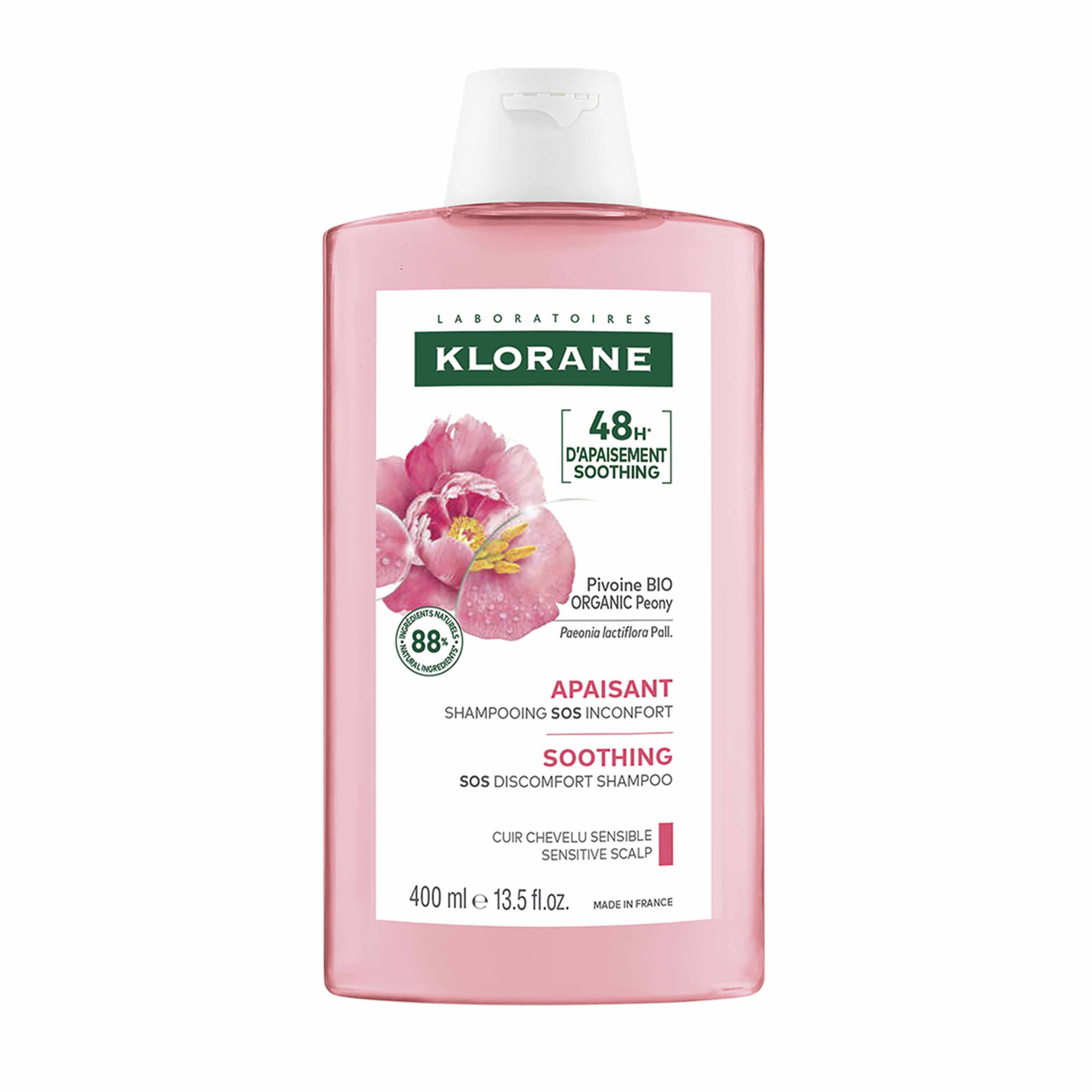 Klorane Peony Soothing Shampoo Sensitive Scalp Bio 400ml