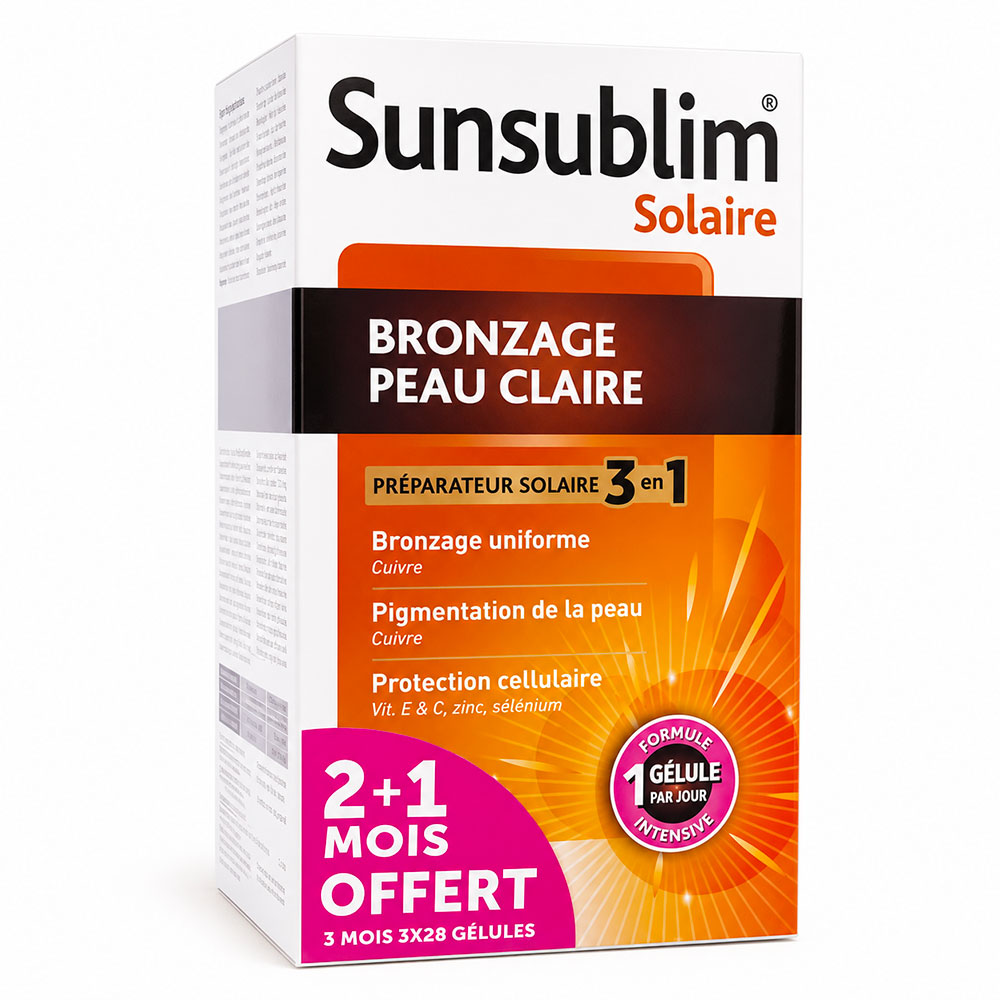 Nutreov Sunsublim Preparatory Tanning for Fair Skin 3 x 28 capsules