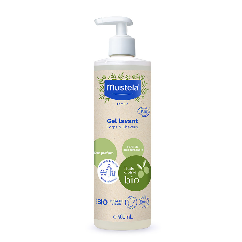 Mustela Organic Olive Oil Washing Gel for Family 400ml