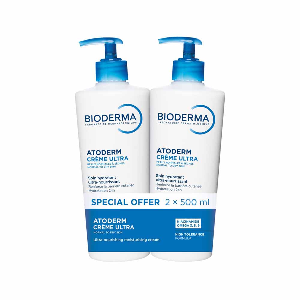 Bioderma Atoderm Ultra-nourishing body cream Ultra-nourrissant Peaux sensibles normales à sèches 2x500ml