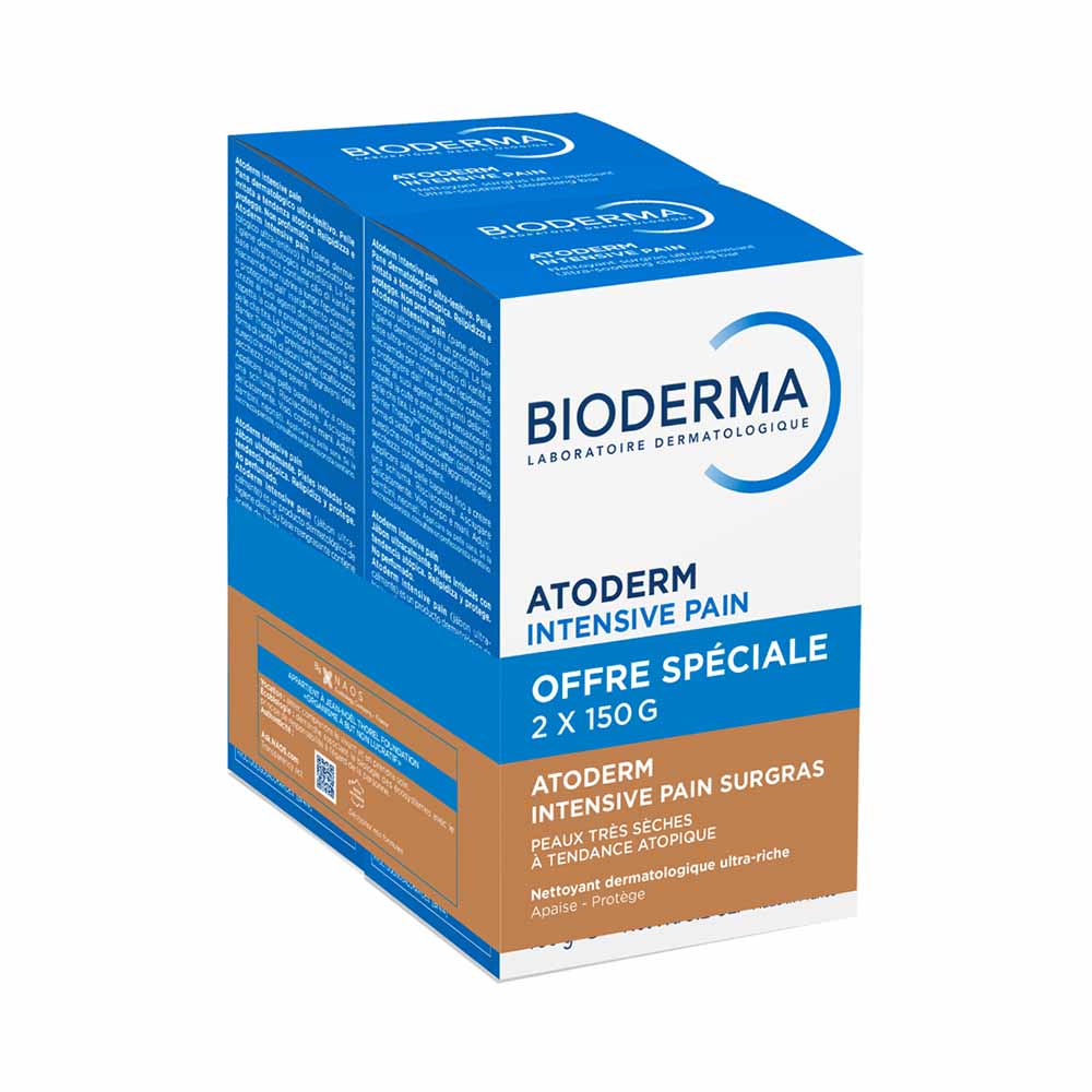 Bioderma Atoderm Intensive Superfatted Cleansing Bar Peaux sèches 2x150g