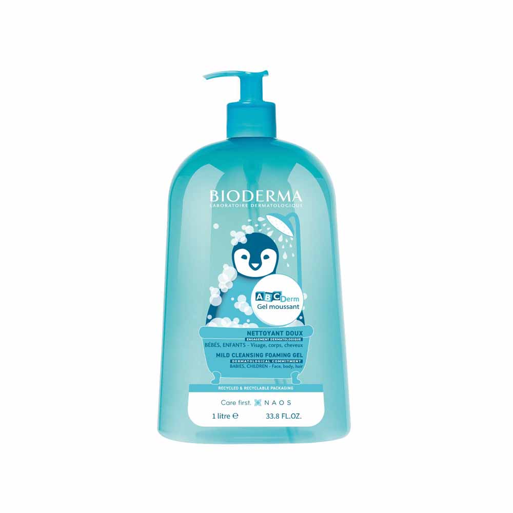 Bioderma Abcderm Gentle Cleansing Foaming Gel for Babies & Children Gel lavant doux 1l