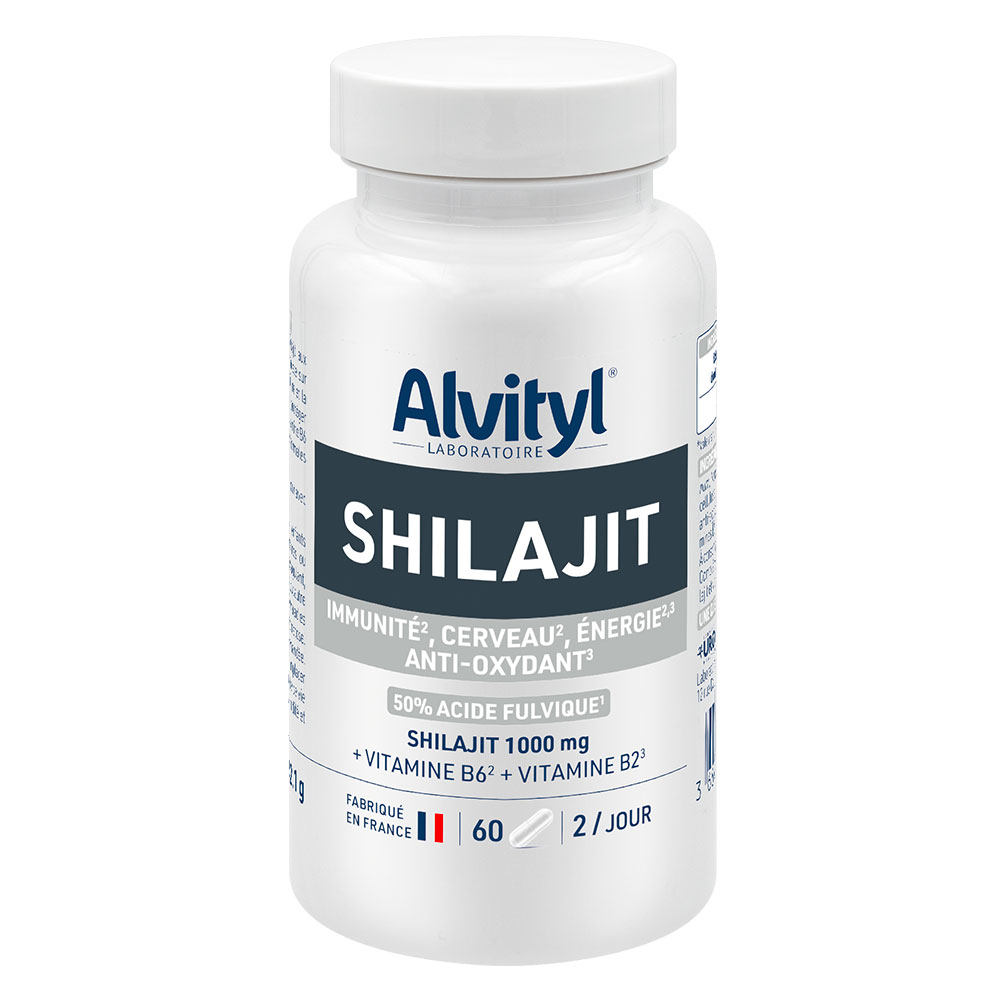 Alvityl Shilajit 1000 mg energy immunity and brain 60 capsules