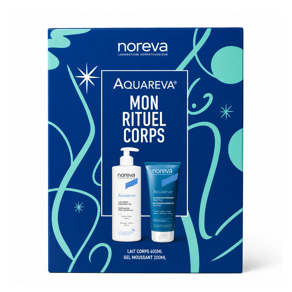 Noreva Aquareva Coffret Aquareva Lait Corporel Hydratant 24h et Gel Moussant Hydratant