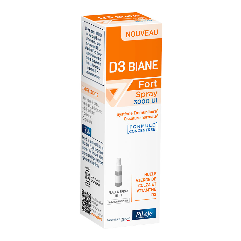 Pileje D3 Biane Fort Spray 3000 UI 15 ml