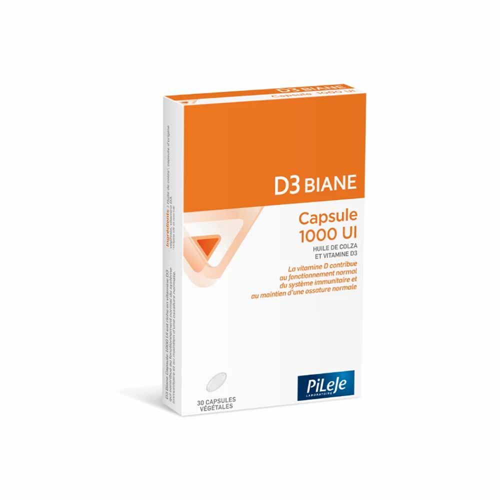 Pileje D3 Biane Vitamin D3 1000 UI 30 capsules