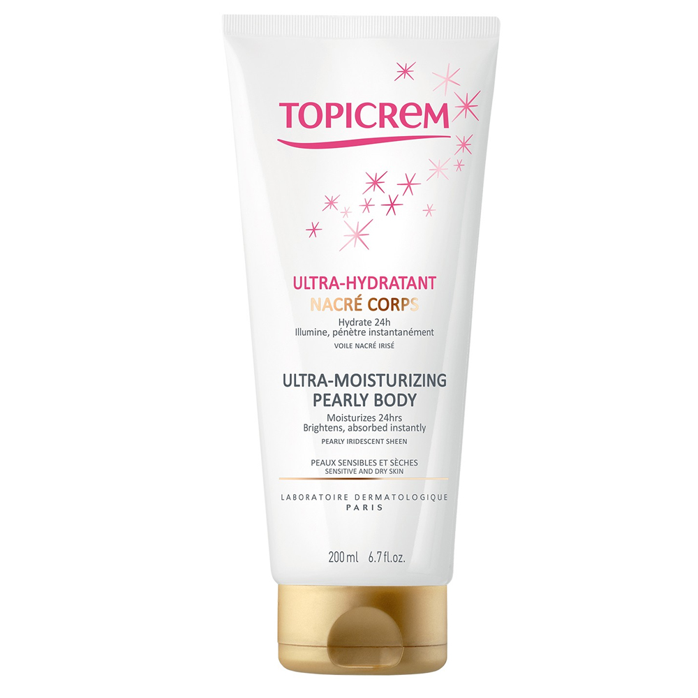 Topicrem Ultra-Hydrating Ultra- Moisturizing Sparkling Body Milk Sensitive Skins Peaux Sensibles Et Seches 200ml