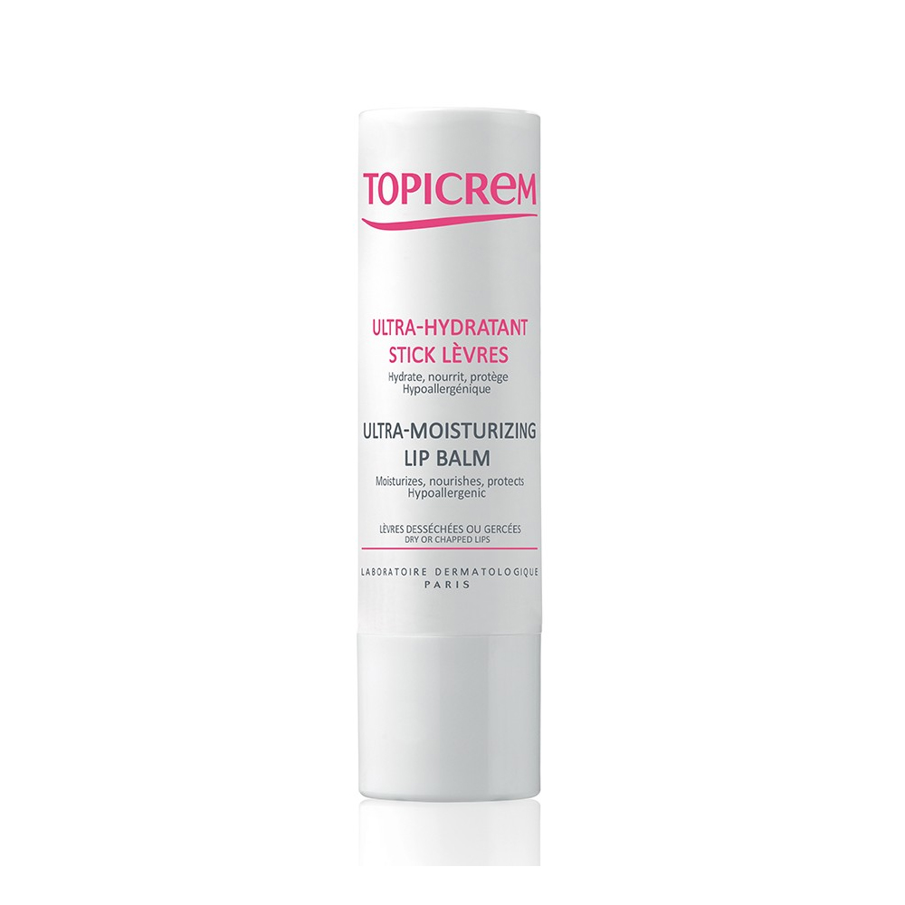 Topicrem Ultra-Hydrating Ultra Moisturizing Lip Balm Sensitive Skins Dessechees Ou Gercees 5g