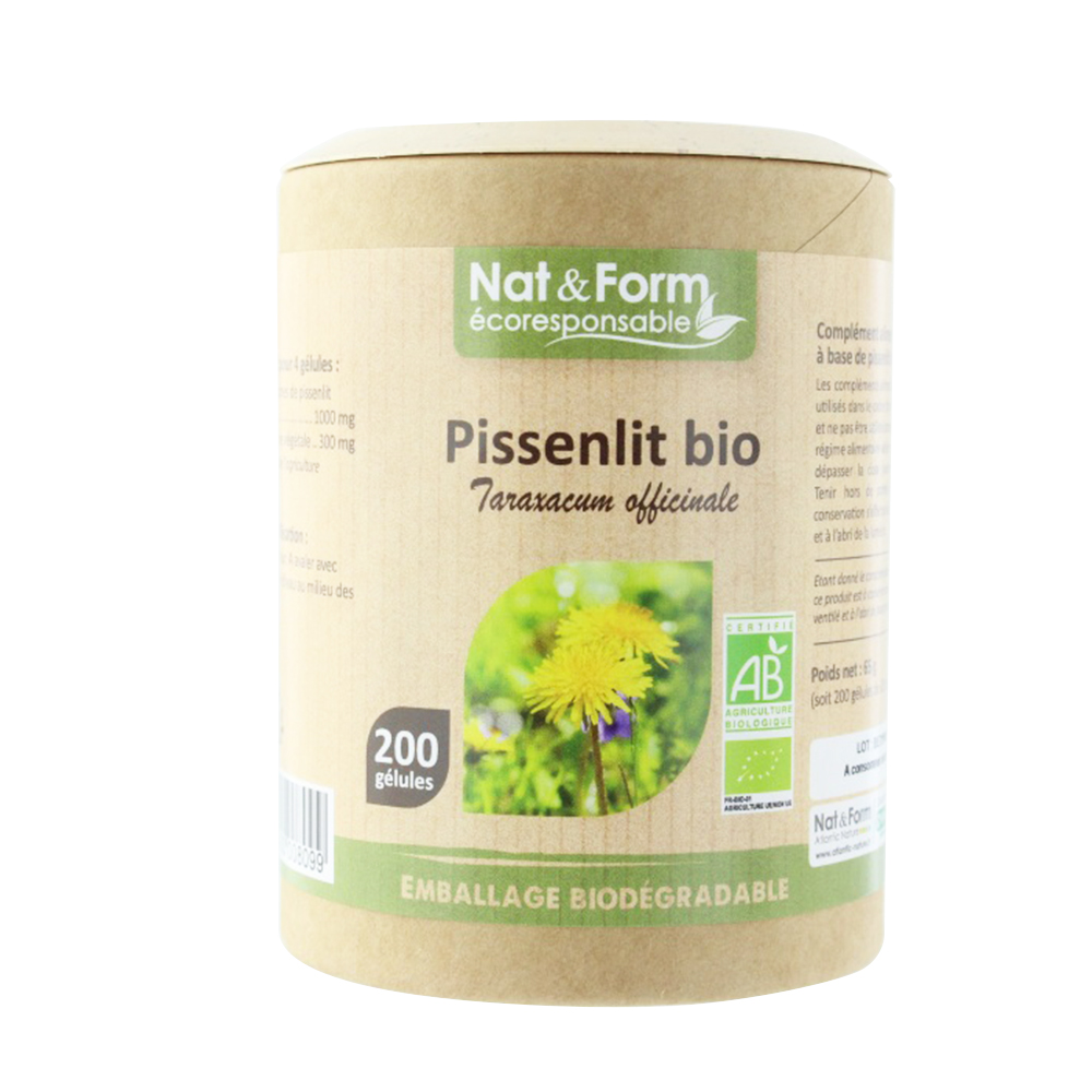 Nat&Form ORGANIC DANDELION 200 capsules