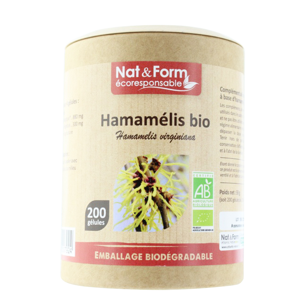 Nat&Form Nat&Form Organic Witch Hazel 200 capsules
