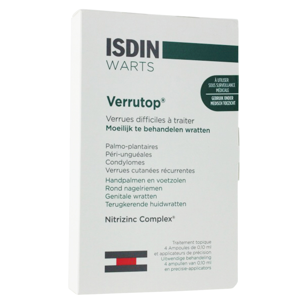 Isdin Verrutop Warts Verrutop 4 Ampulas Warts 0.10ml
