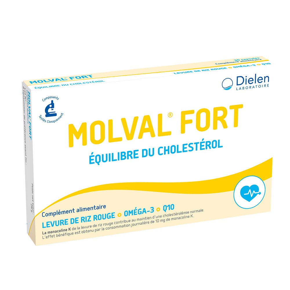 Dielen Molval Forte supports healthy cholesterol levels 90 capsules