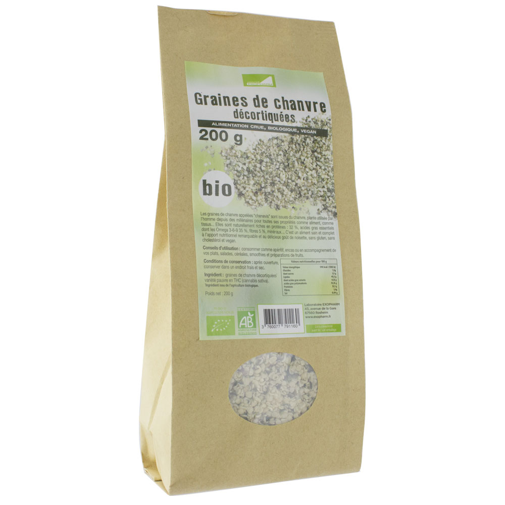 Exopharm Organic Hemp Seeds 200g