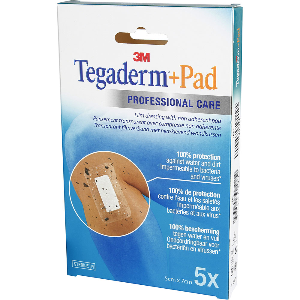 3M Tegaderm Pad Plasters Filme 5cm X 7cm x5