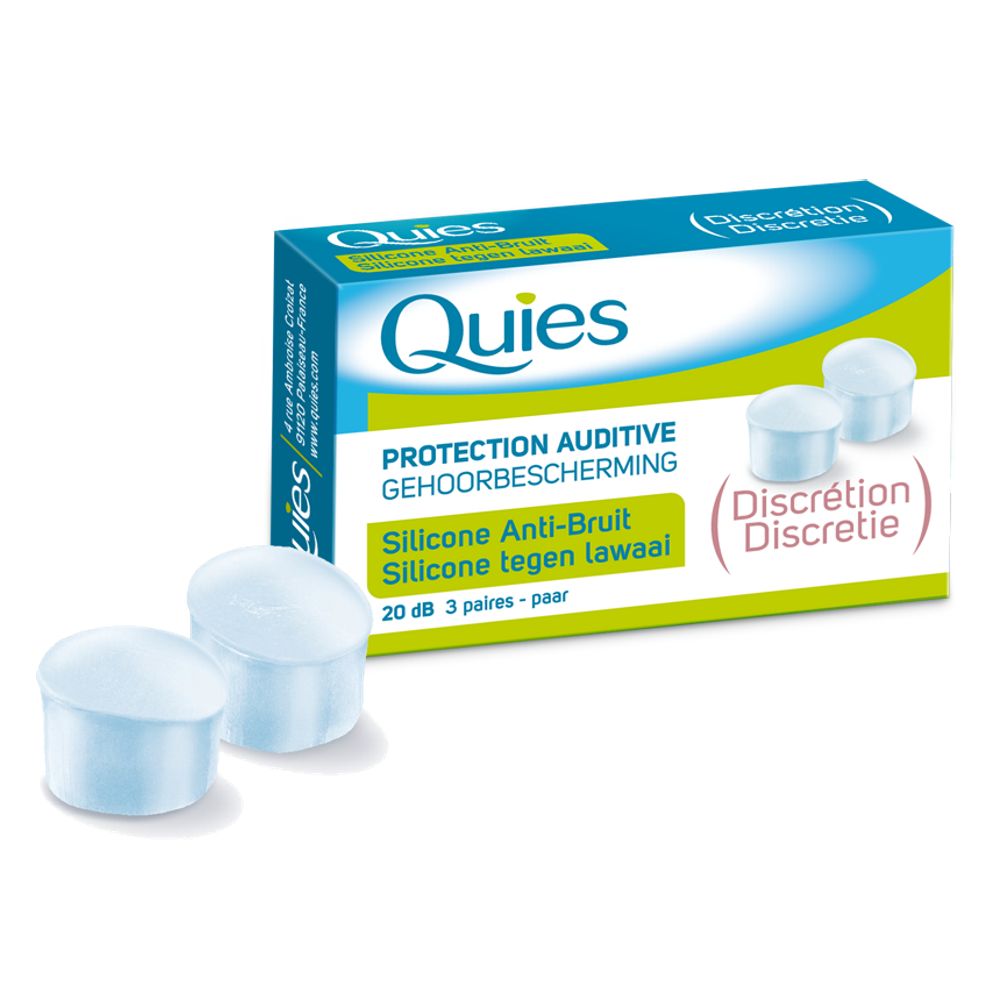 Quies Rubber Earplugs Anti Noise 3 Pairs