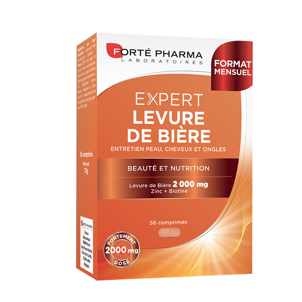 Forté Pharma Hair Expert Brewers yeast for hair, nails and skin enriched with zinc and biotin 56 tablets