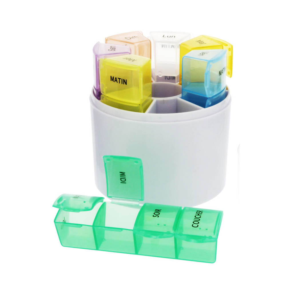 Estipharm 7-day round pill box