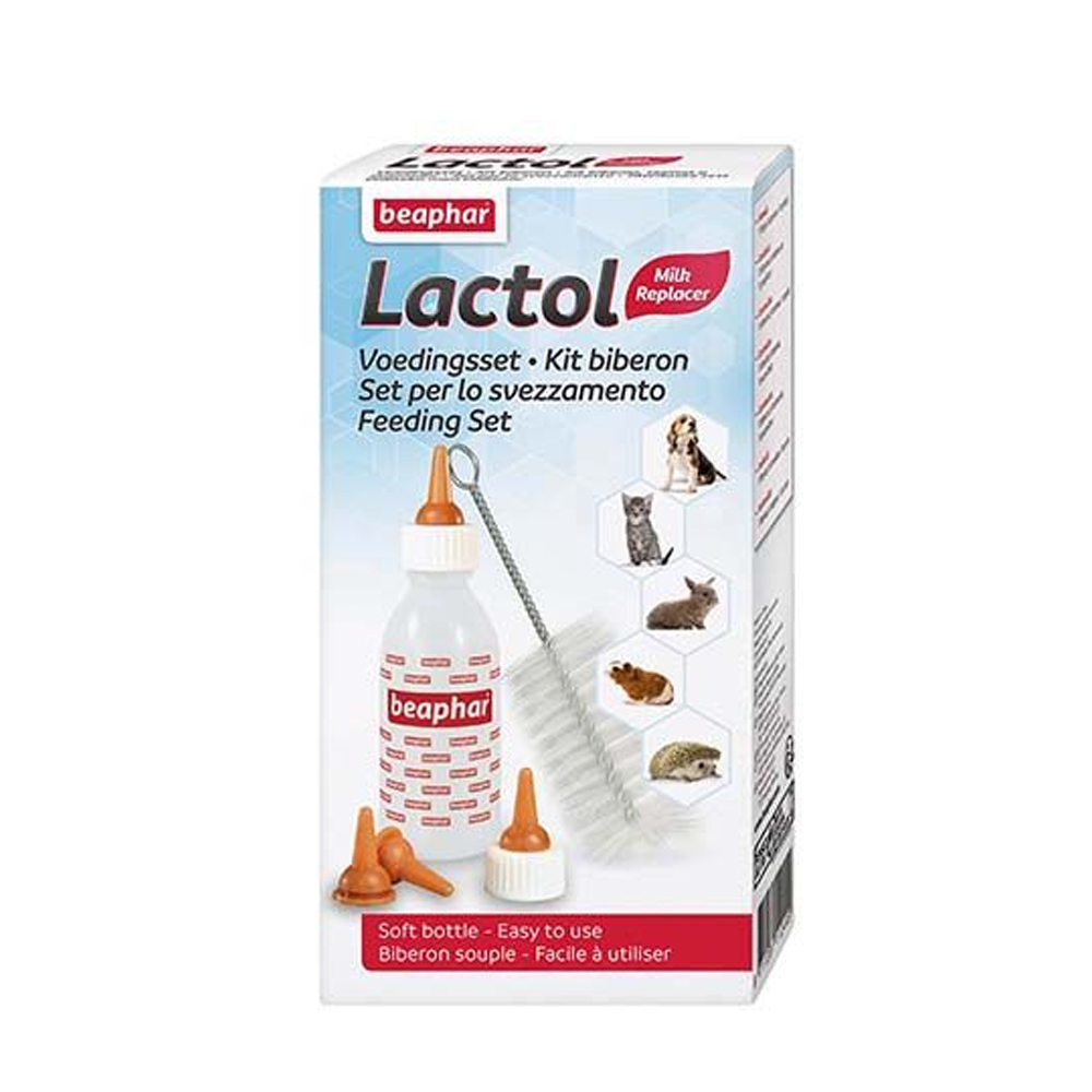 Beaphar Kit De Biberon Tetines Et Goupillon Pour Les Nouveau-nes Animaux