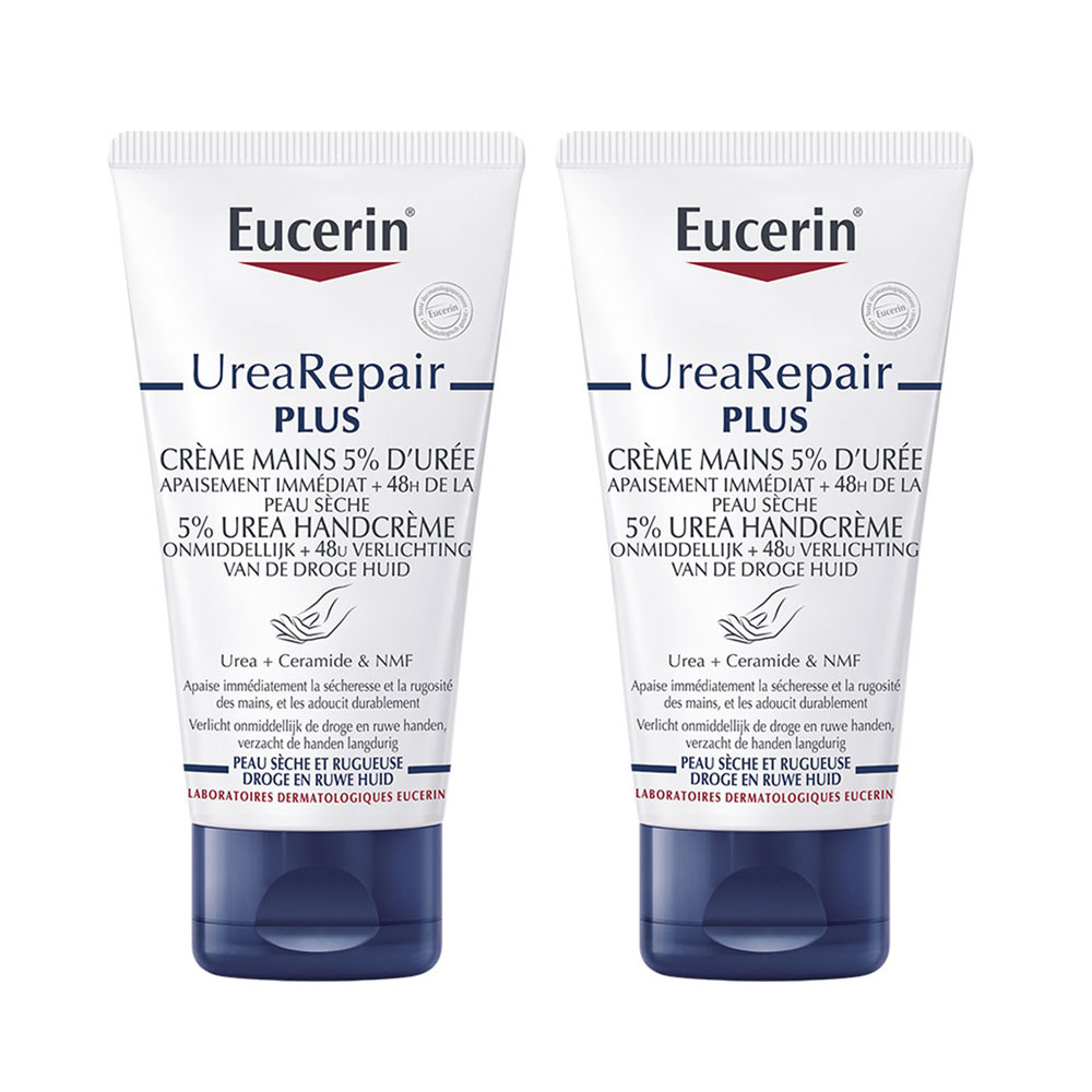 Eucerin UreaRepair Plus Urea 5% hand cream Dry and Damaged Skin 2 x 75 ml