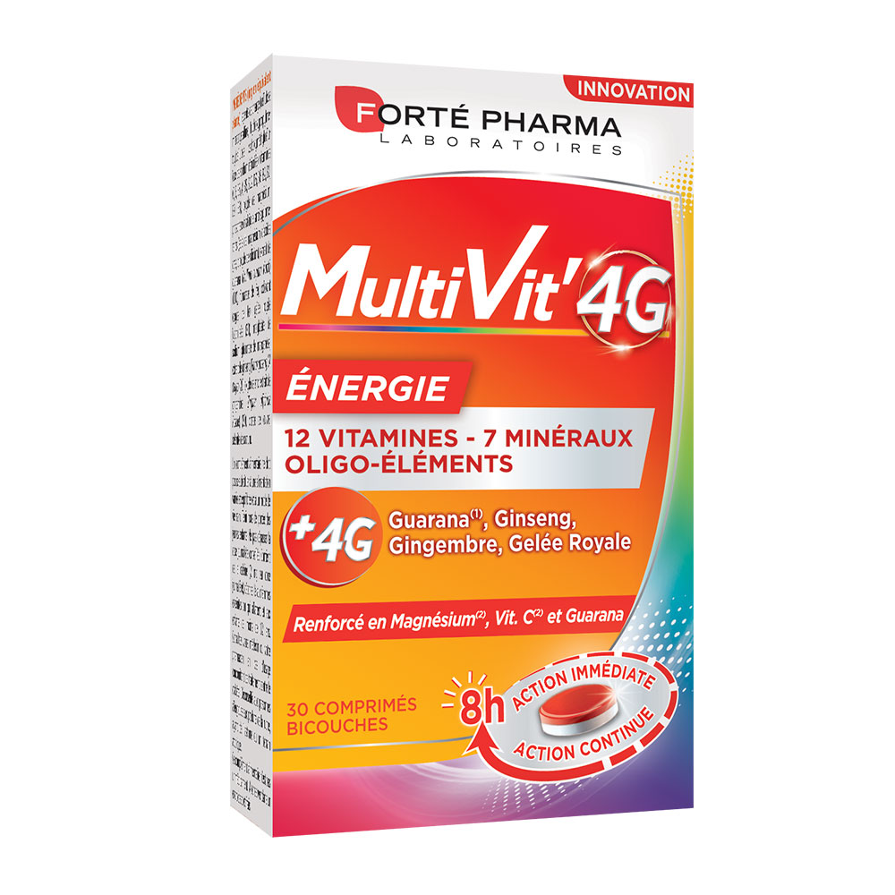 Forté Pharma MultiVit'4G Multivitamins, minerals and trace elements 30 tablets