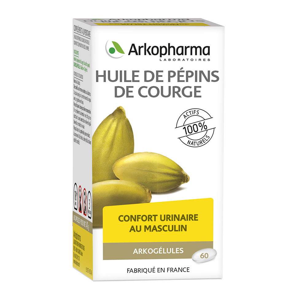 Arkopharma Arkocapsules Arkogelules Squash Seed Oil 45 Capsules
