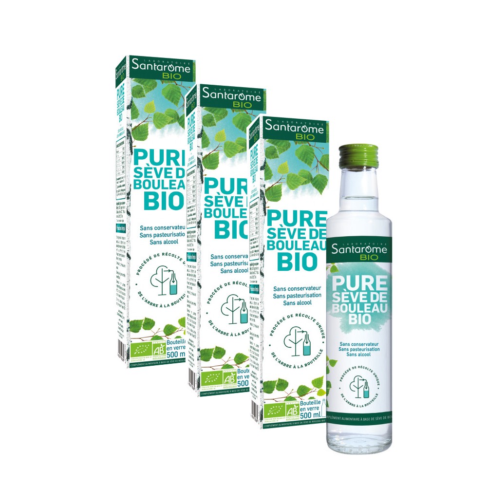 Santarome Bio Organic Pure Sap Birch 3x250ml