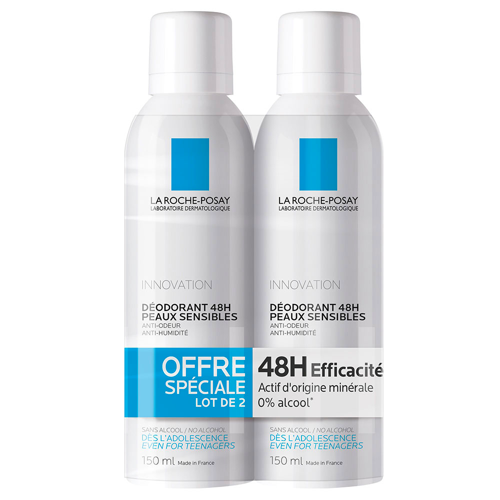 La Roche-Posay Physiological deodorants Spray 48h Sensitive skin 2x150ml