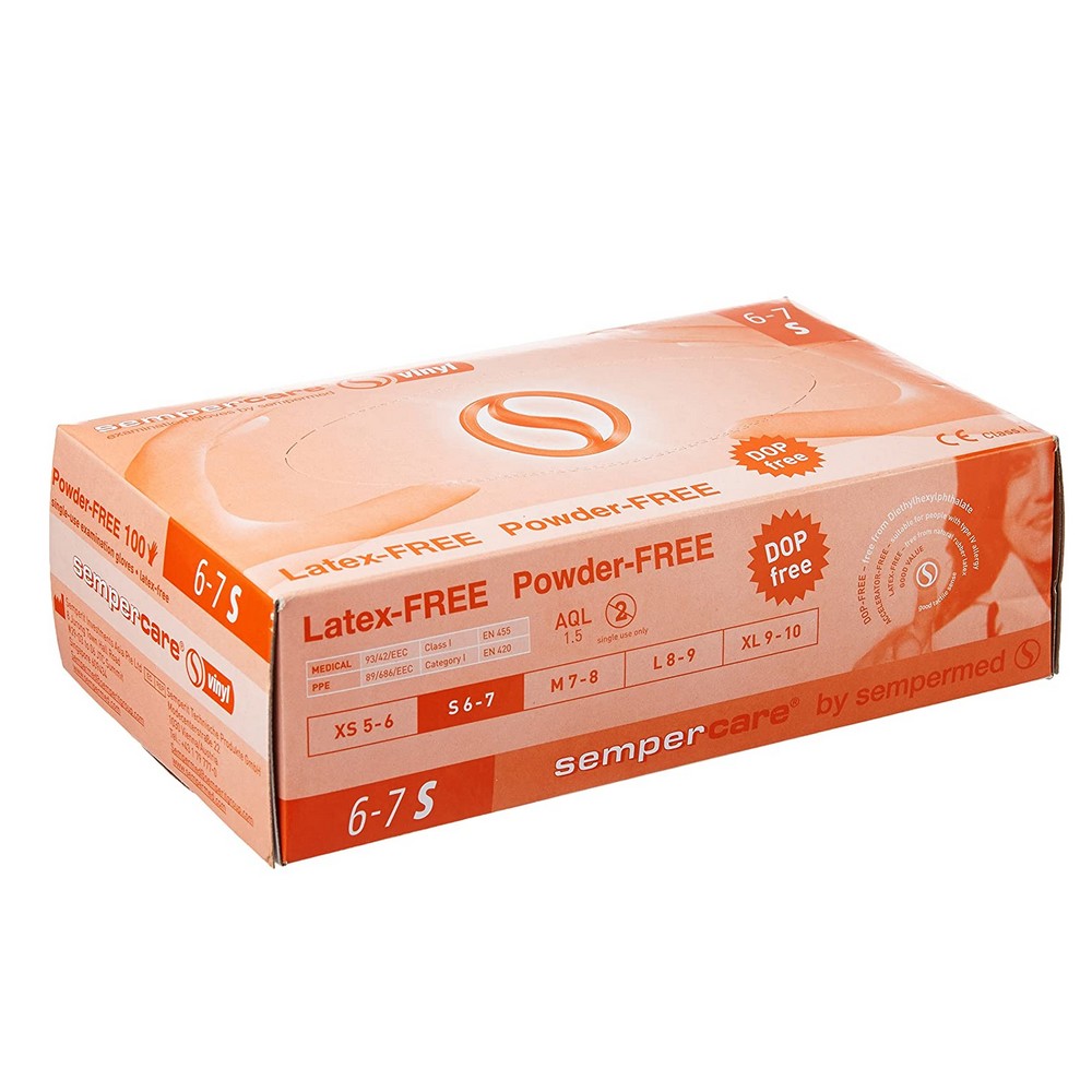 Lohmann Rauscher Sempercare Vinyl gloves Powder-free and non-sterile x100