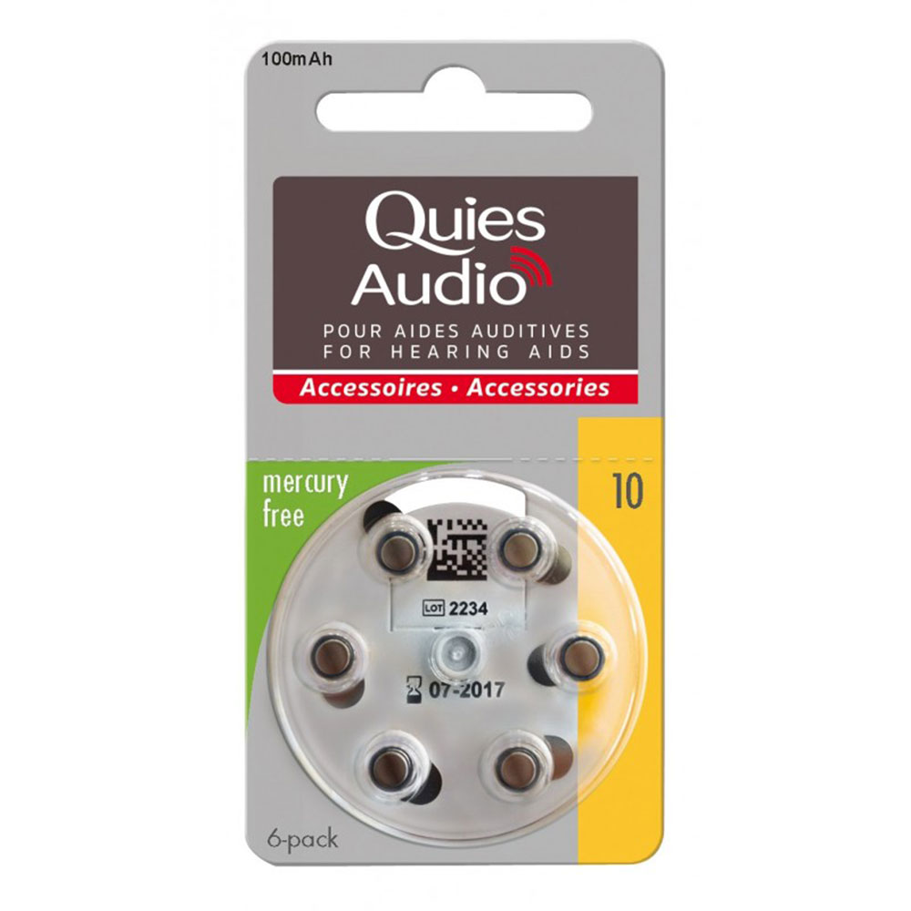 Quies Hearing aid batteries For Hearing Aids x6