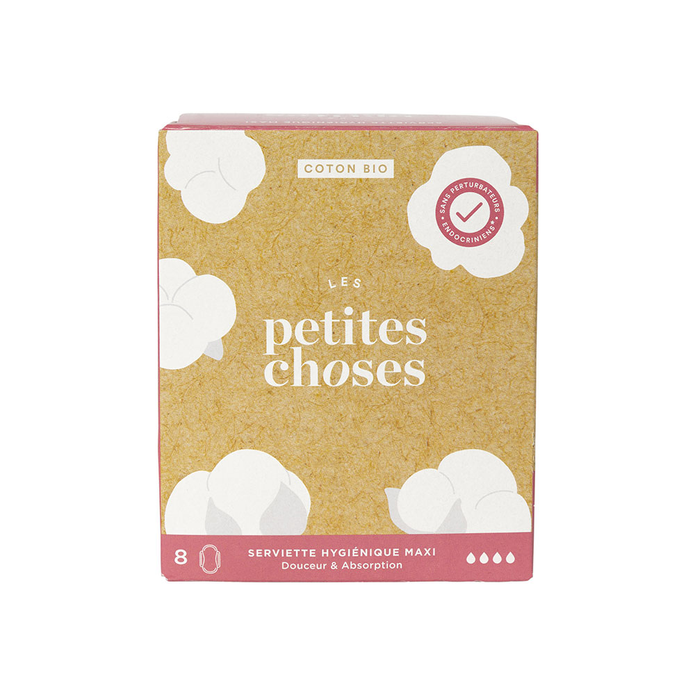 Les Petites Choses Extra Long Organic Cotton Hygiene Towels Box of 8