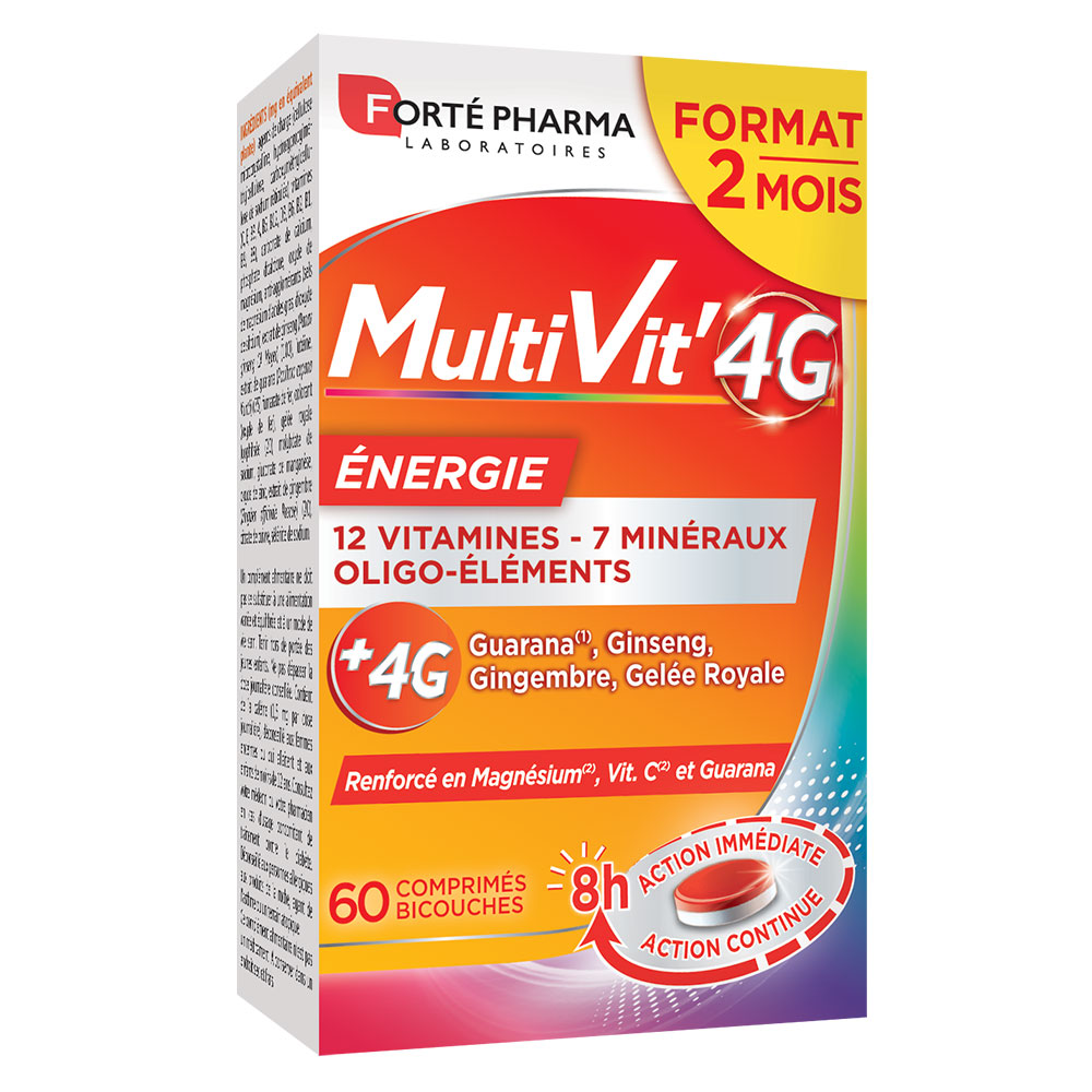 Forté Pharma MultiVit'4G Multivitamins, minerals and trace elements 60 tablets